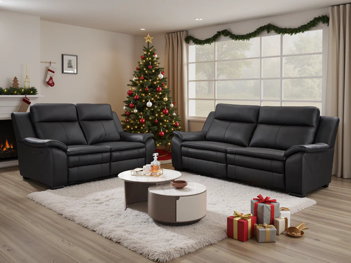 Boston Genuine Leather Electric Recliner 3+2 Sofa Set