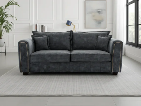 Serena Sofa Black 3 Seater
