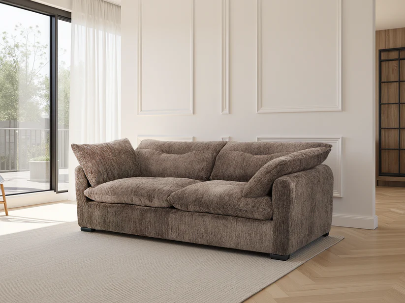 Quetta Sofa Brown 3 Seater