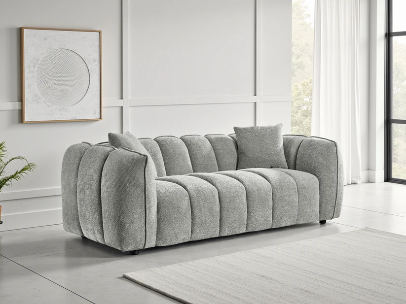 Venice Sofa Grey 3 Seater - Image 2