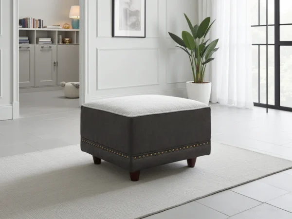 Bella Sofa Grey Footstool