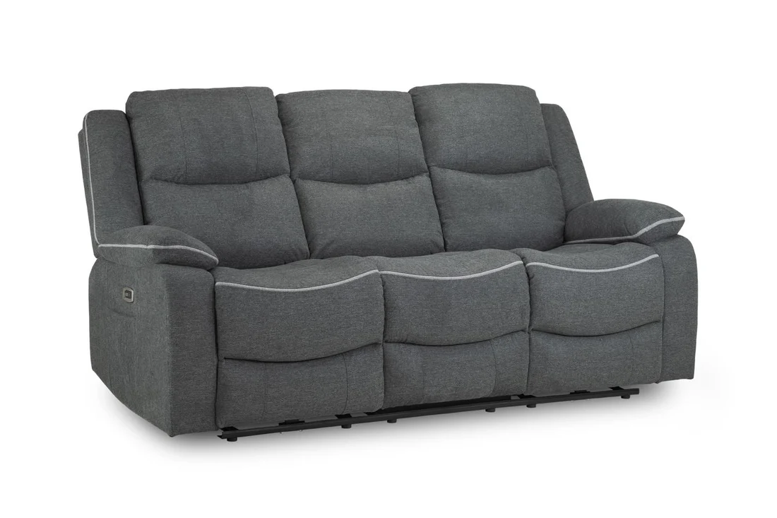 Harald Electric Recliner Sofa Graphite 3 Seater - Image 2