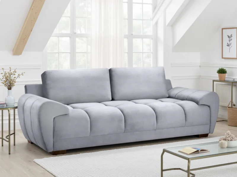 Azzuro Sofa Grey 3 Seater