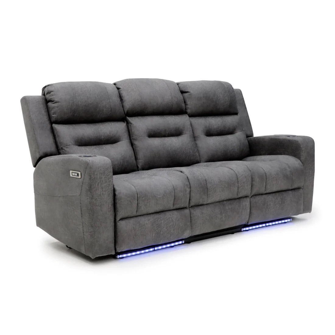 C-Love Tech Electric Recliner Sofa Grey 3 Seater - Image 2