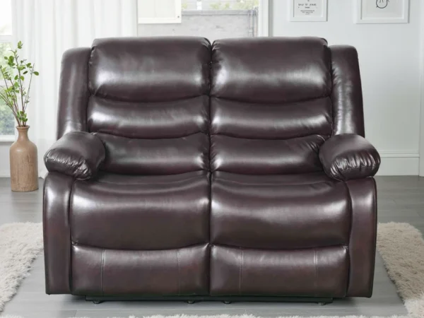 Conrad Manual Recliner Sofa Brown 2 Seater