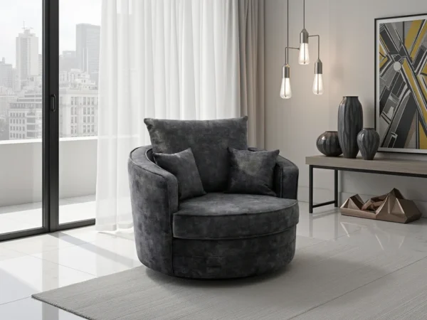 Serena Sofa Black Swivel Chair