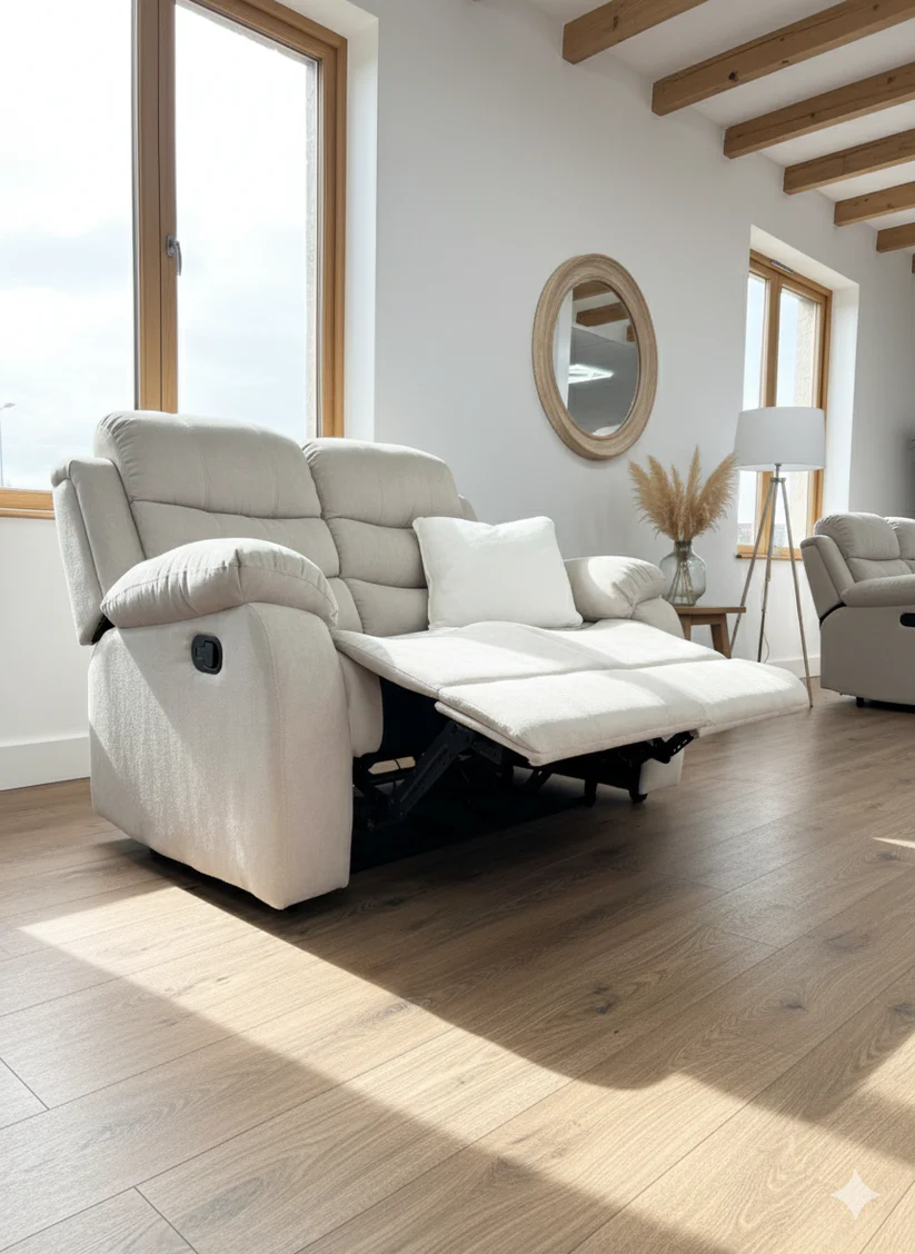 Stanley Manual Recliner Sofa Beige 3+2+1 - Image 3