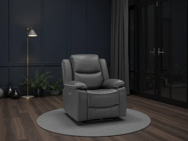 Harald Electric Recliner Sofa Black Armchair