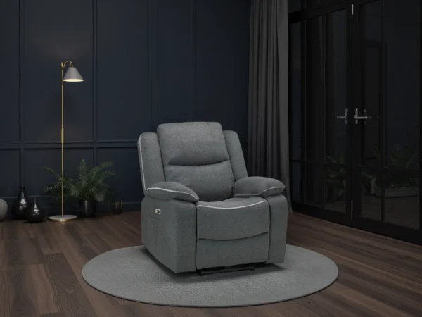 Harald Electric Recliner Sofa Graphite Armchair