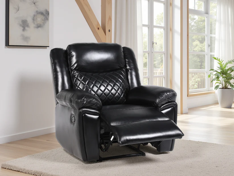 Myra Recliner Sofa Black Armchair - Image 2