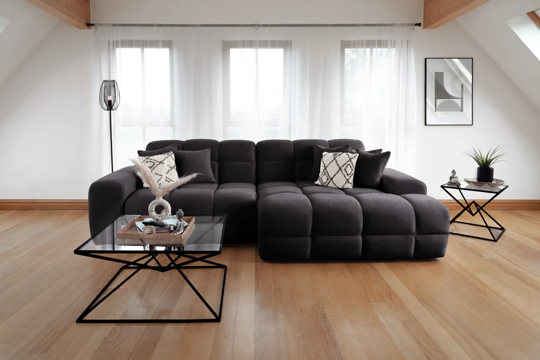 Jacob Sofa Black Right Hand Facing Corner - Image 2