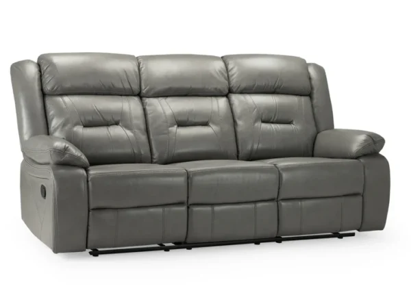 Novie Recliner Sofa Grey 3 Seater