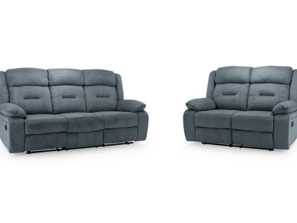 Novie Recliner Sofa Grey Fabric 3+2 Set
