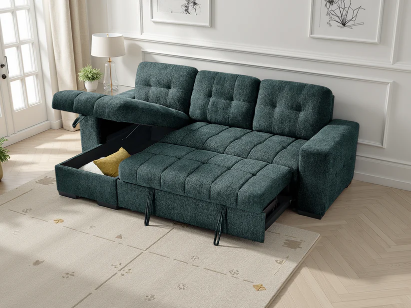 Palermo Universal Corner Sofabed Blue - Image 3