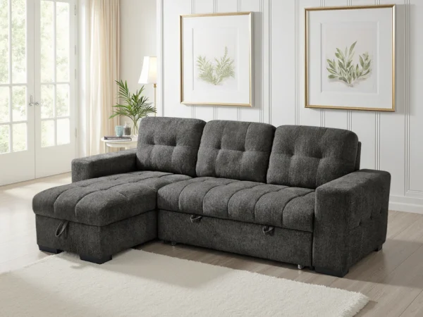 Palermo Universal Corner Sofabed Grey