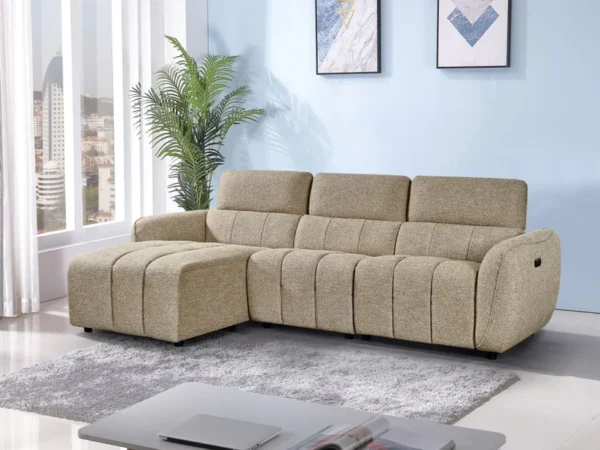 Turin Electric Recliner Sofa Mocha